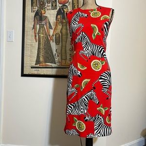 Authentic Dolce & Gabbana zebra and lemons dress